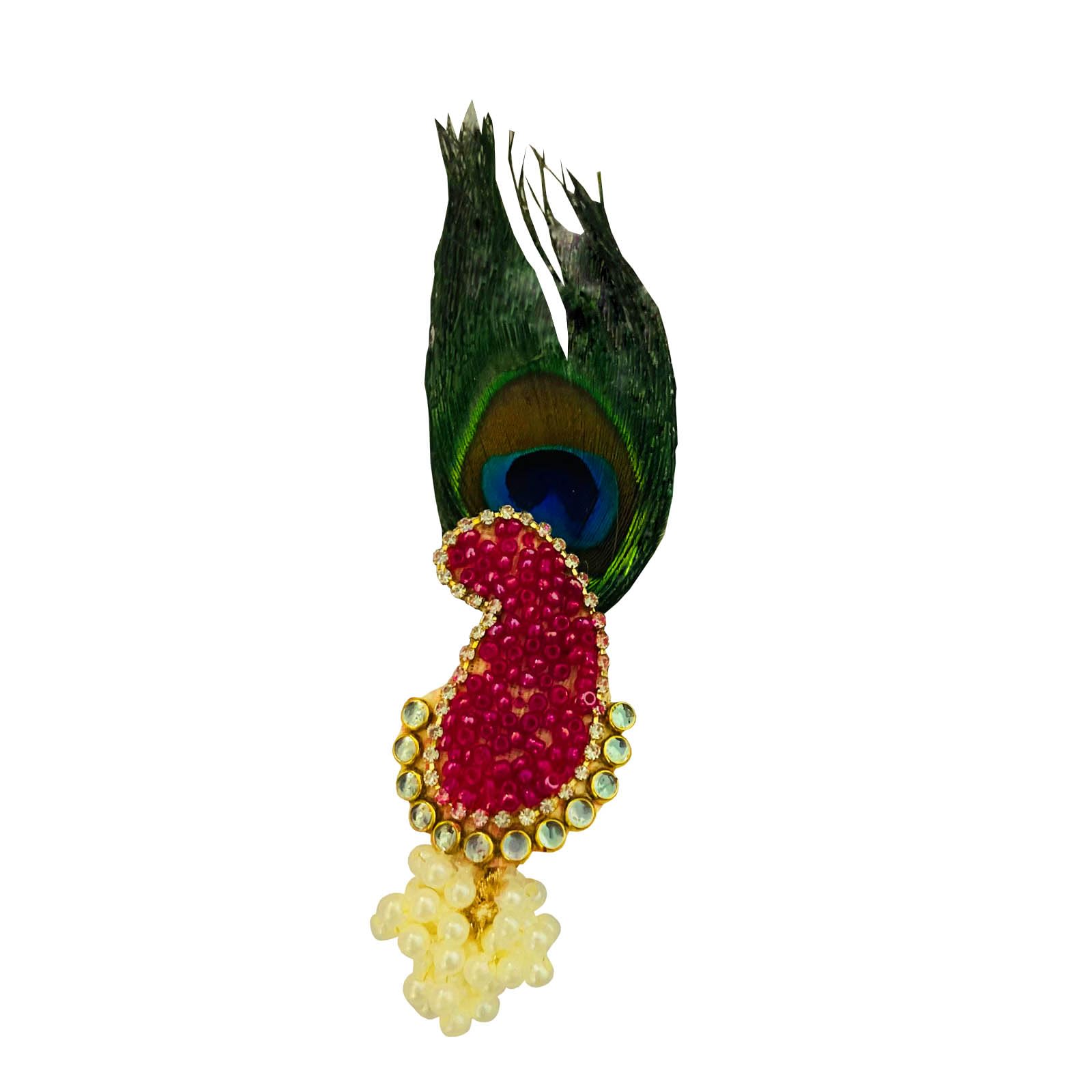 Buyent ® peacock feather brooch for safa brooch for men kurta jacket brooch for men suit sherwani wedding Lapel Pin Brooch With Crystal Stones For Mens boys gifts-image-37