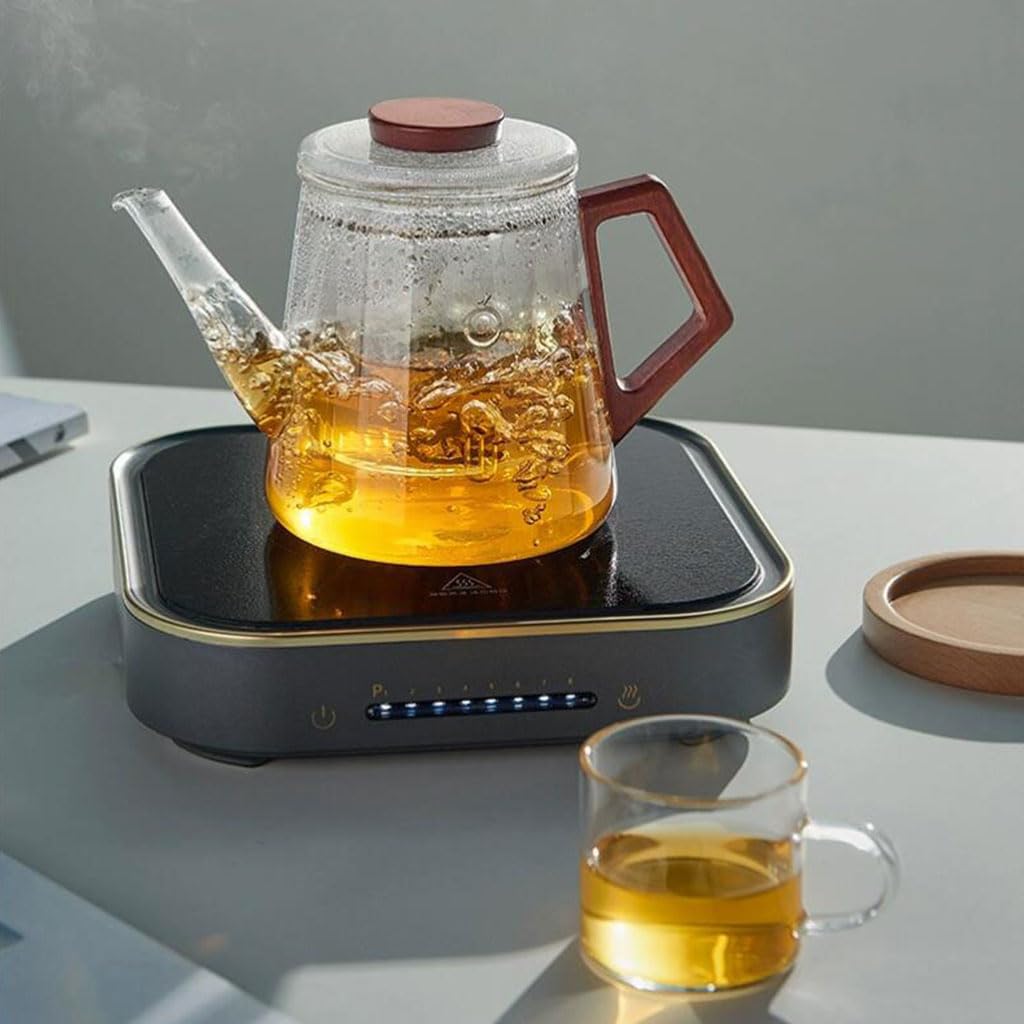 Solide Glas-Teekanne für zu Hause mit Sieb, großes Fassungsvermögen, Teebereiter, Teeset, tragbarer Teekessel mit Deckel, 650 ml Waschbar