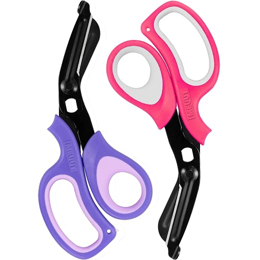 MEUUT Trauma Shears 2-Pack Medical Scissors Ambidextrous for Nurses EMT