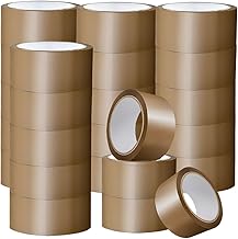 Direct Mart 48mm X 66m Brown Packaging Tape - Heavy Duty Low Noise Sticky Secure Strong Adhesive Parcel Sealing Tape for Box Packaging Moving House Warehouse Home and Industrial Use (24 Rolls)