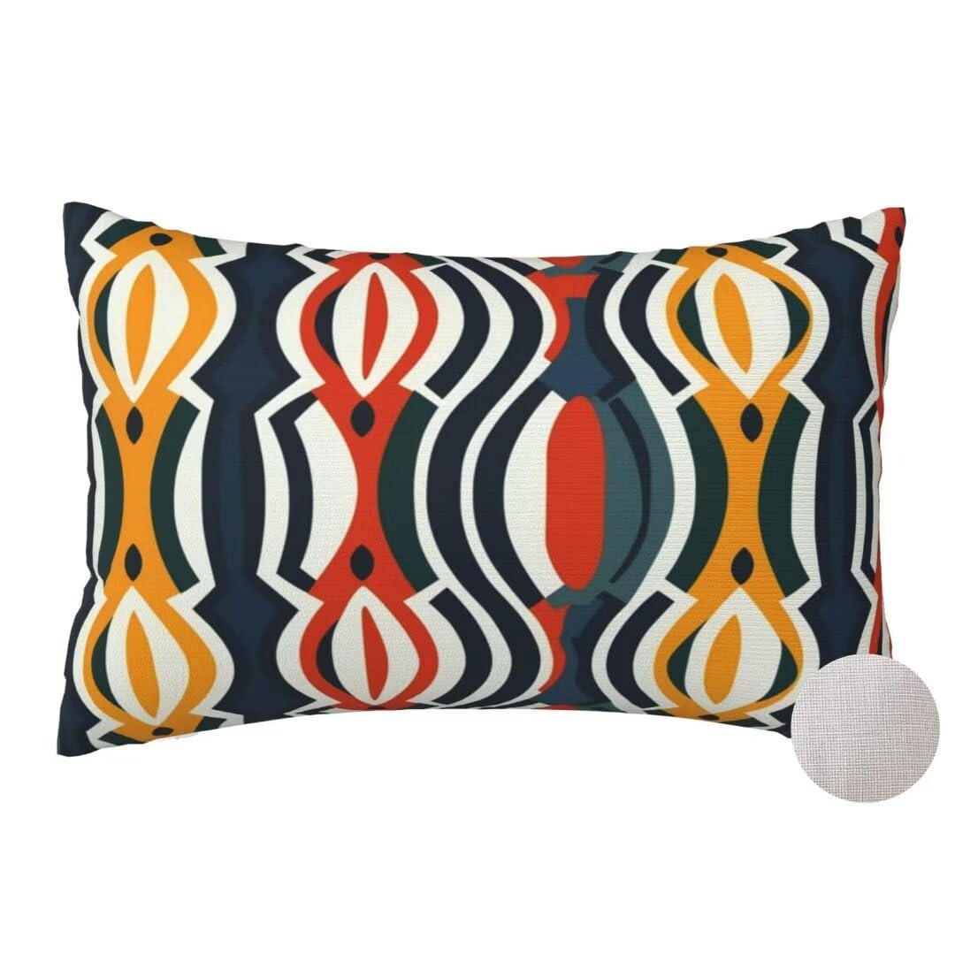 Cushion Covers Africa Cushions 40x60 cm, Soft Decorative Pillows Set of 2 Stripes Cushion Covers Sofa Cushions Rectangle Garden Cushion Covers Throw Pillowcases for Bed Room Decor 16x24 Inches-dm64