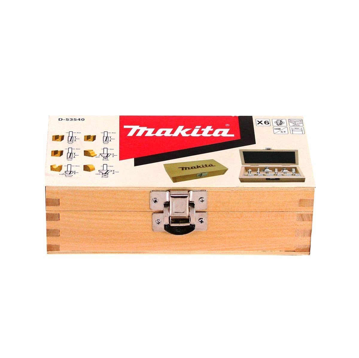 Makita Fräser-Set, 8 mm, 6 Stück, D-53540, 38x530 mm : Amazon.de 