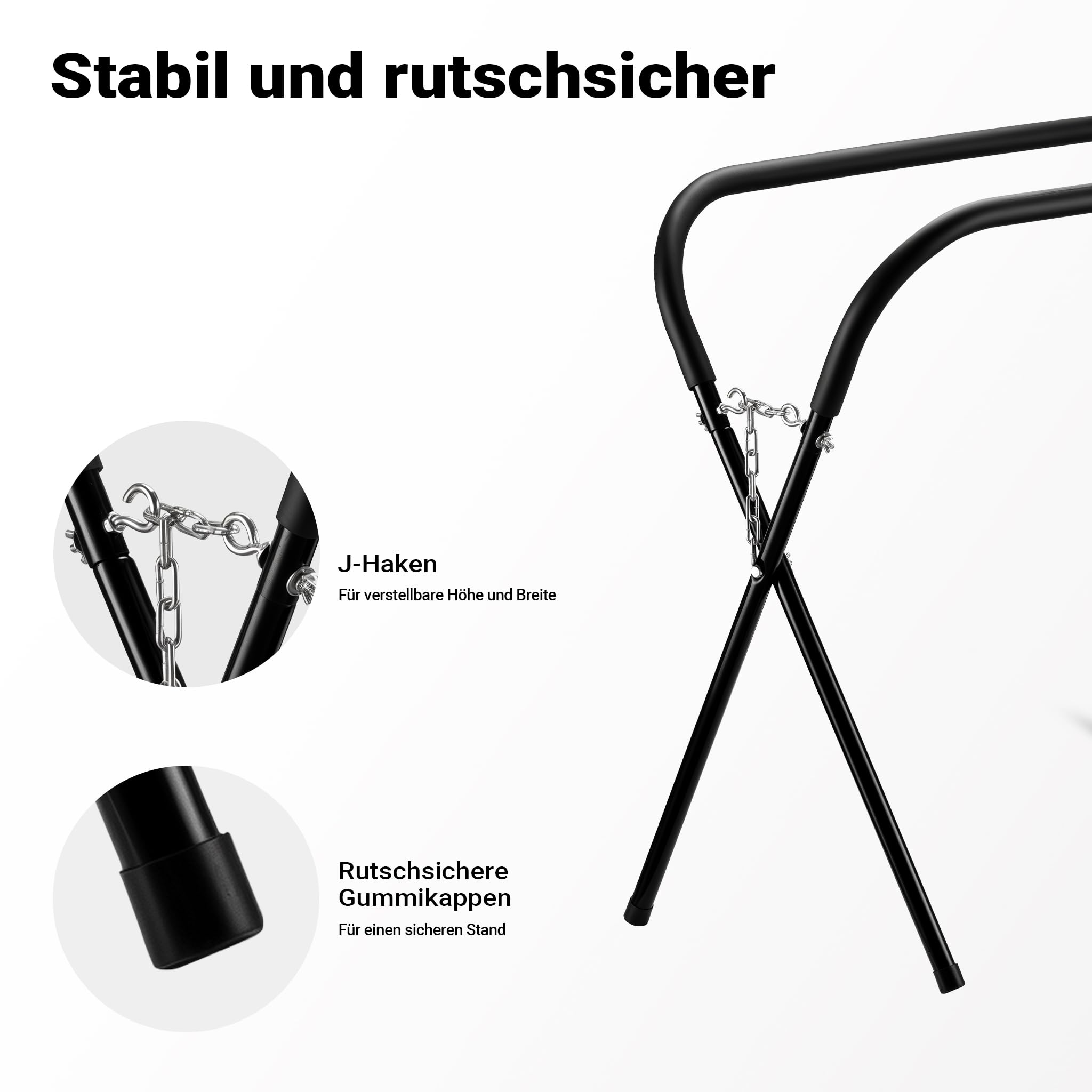 Wiltec klappbarer Lackierständer bis 50 kg, Stabiler Lackierbock Stahl, höhenverstellbarer Arbeitsbock, Montagebock für KFZ Lackierung