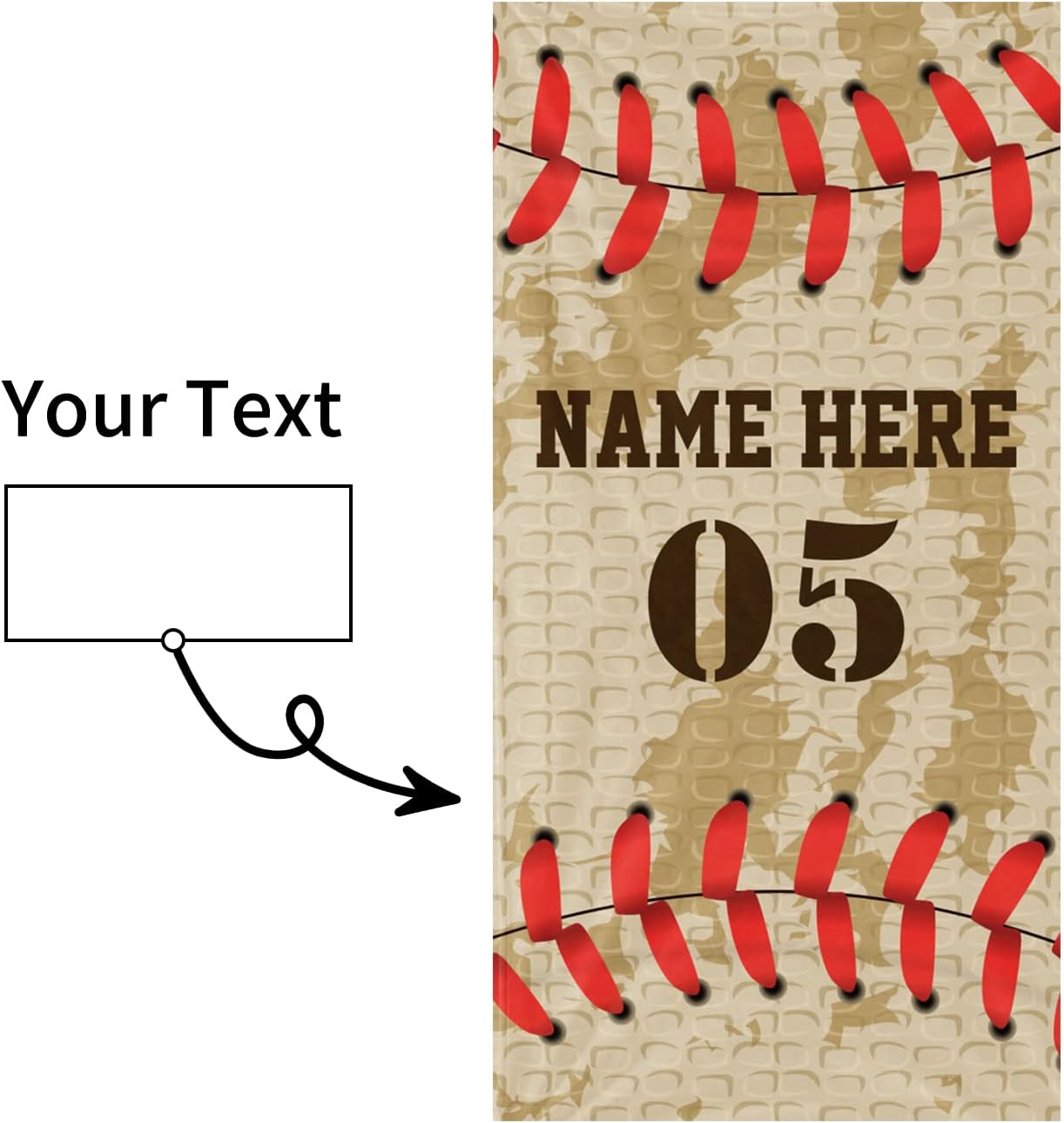 Personalized Beach Towel for Kids Boys Grils- Quick Dry Baseball Design with Custom Name - Sport Towels for Beach Swimming Pool(30" x 60")