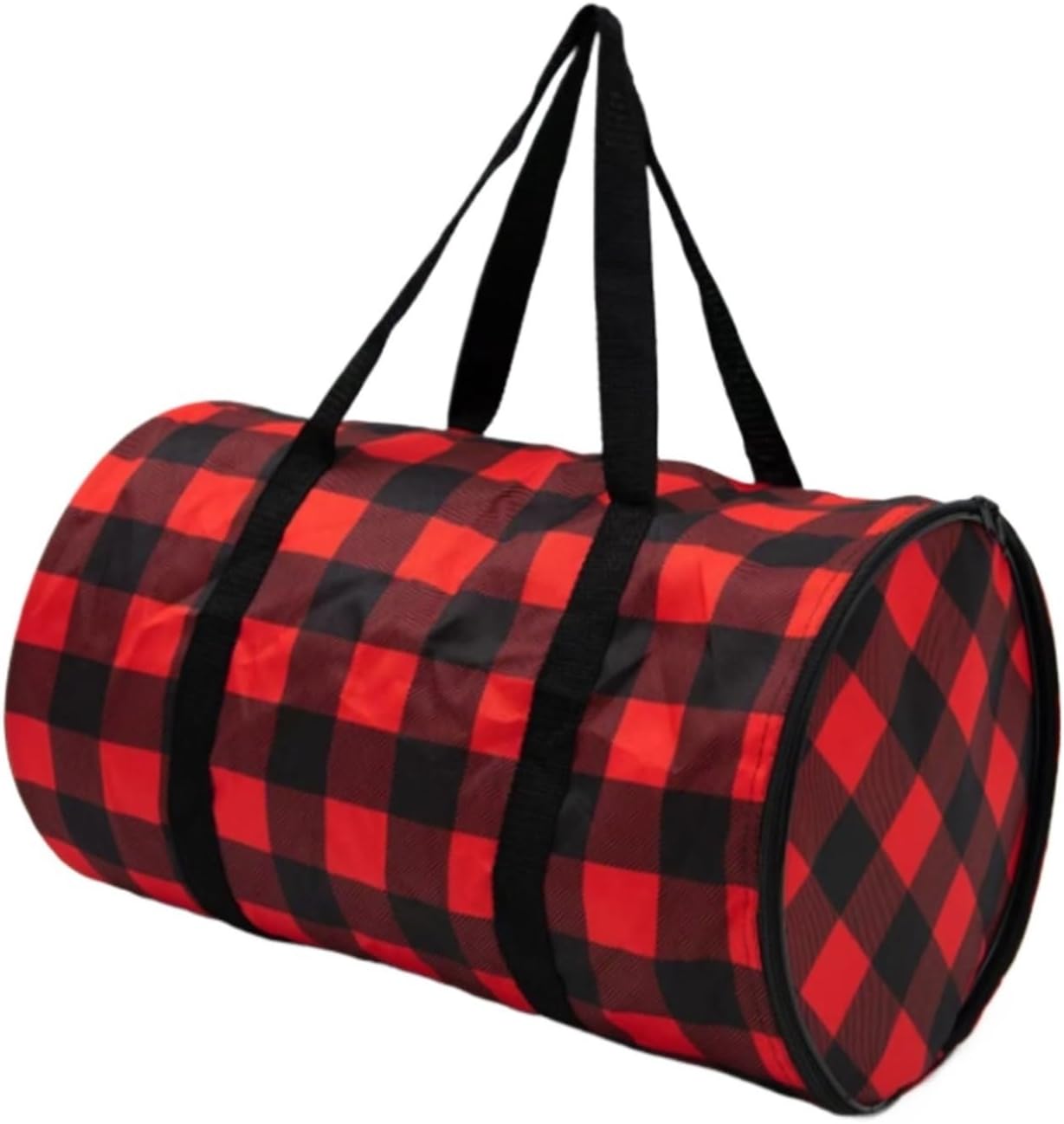 Xmas Storage Container Dustproof Christmas Ornaments Storage Bag Portable Cylinder with Handle Zipper Holiday Tree Bag(Red)