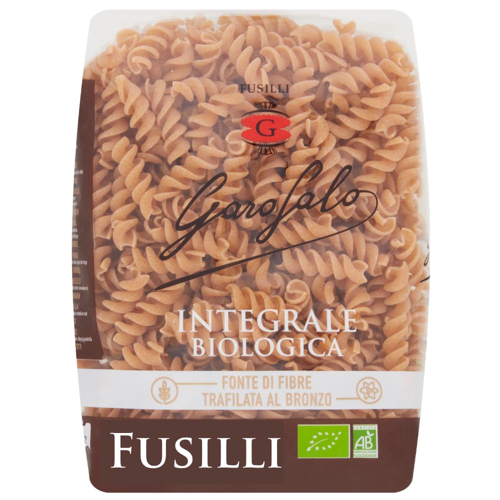 Garofalo Wholewheat Organic Fusilli Italian Pasta, 500g (Pack of 1)