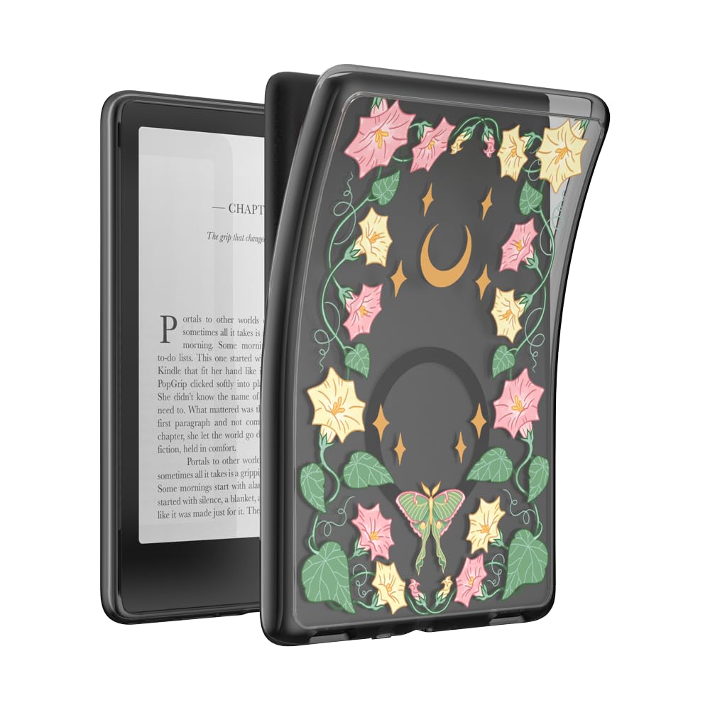 PopSockets Kindle Paperwhite 11th Gen MagSafe Case- Moon Flower