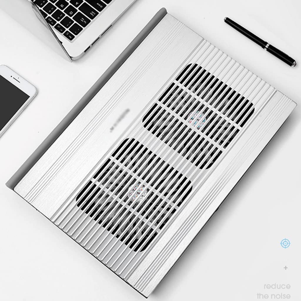 Laptop Cooling Pad, LED Lüfter, Vierwege, LCD Display Controller, Netzteil, Bis zu 17, Anti Rutsch Matte, Schwarzes Gitter