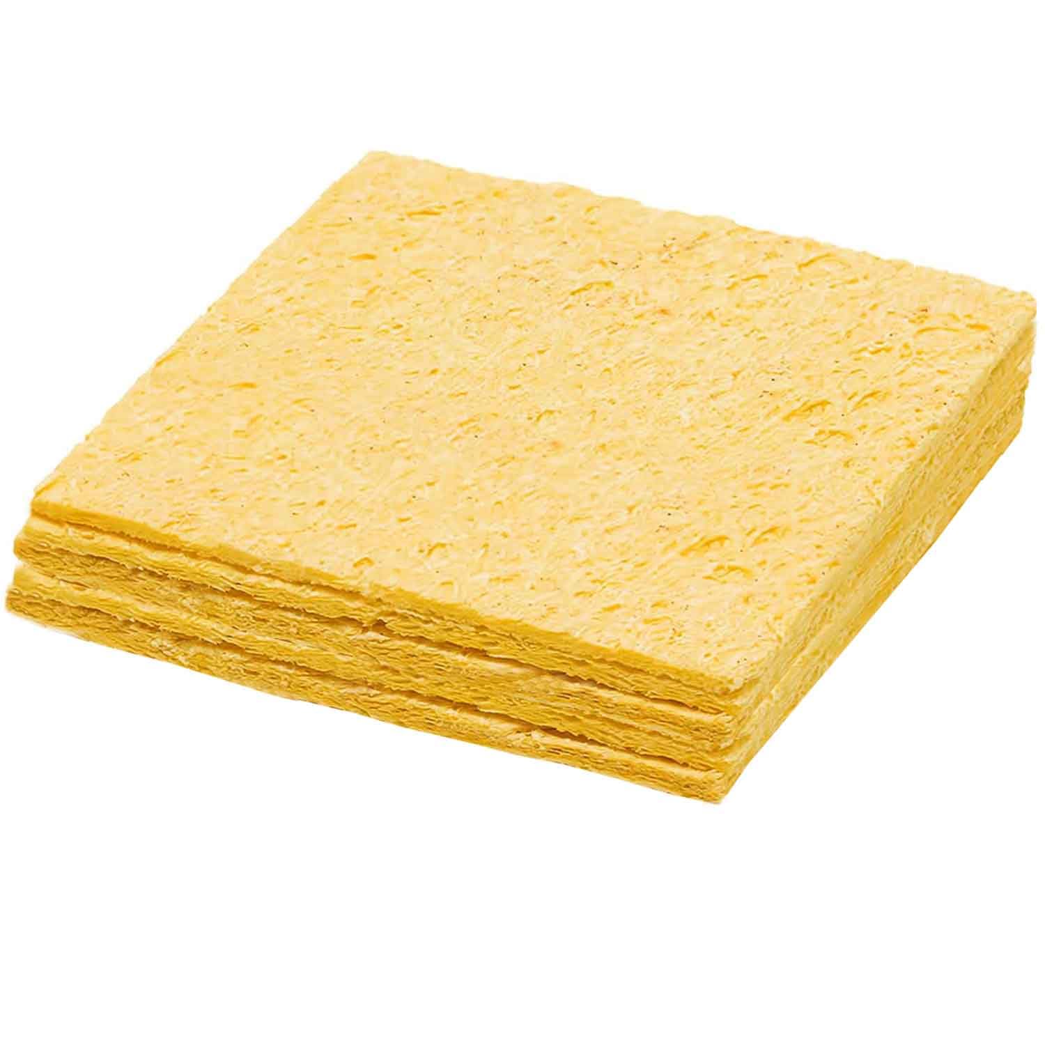 Soldering Sponge 6.8x6.8x1cm 5 Pcs High Temperature Welding Sponge Pads Soldering Iron Tip Cleaner Solder Sponges Cleaning Pads for Welding Platform Soldering Accessories Reusable
