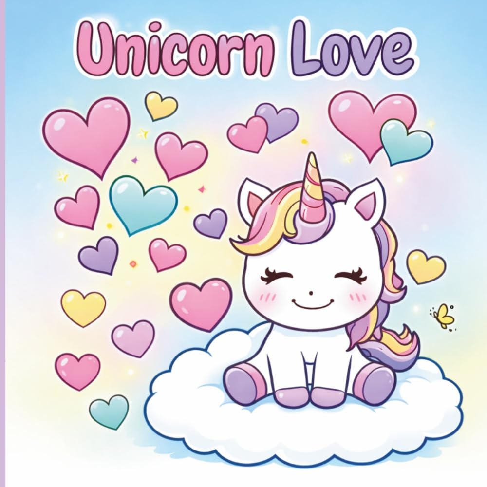 Unicorn Love: A Magical Unicorn Coloring Book for Kids Ages 4–8 | Cute and Easy Unicorns, Rainbows and Fantasy Friends for Creative Fun