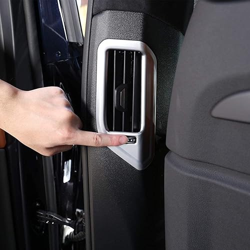 Miniatura 1 de CHEYA 2 unids ABS coche interior B pilar aire ventilación marco cubierta ajuste adhesivo para BMW X5 G05 X7 G07 2019 Auto Accesorios (cromo)