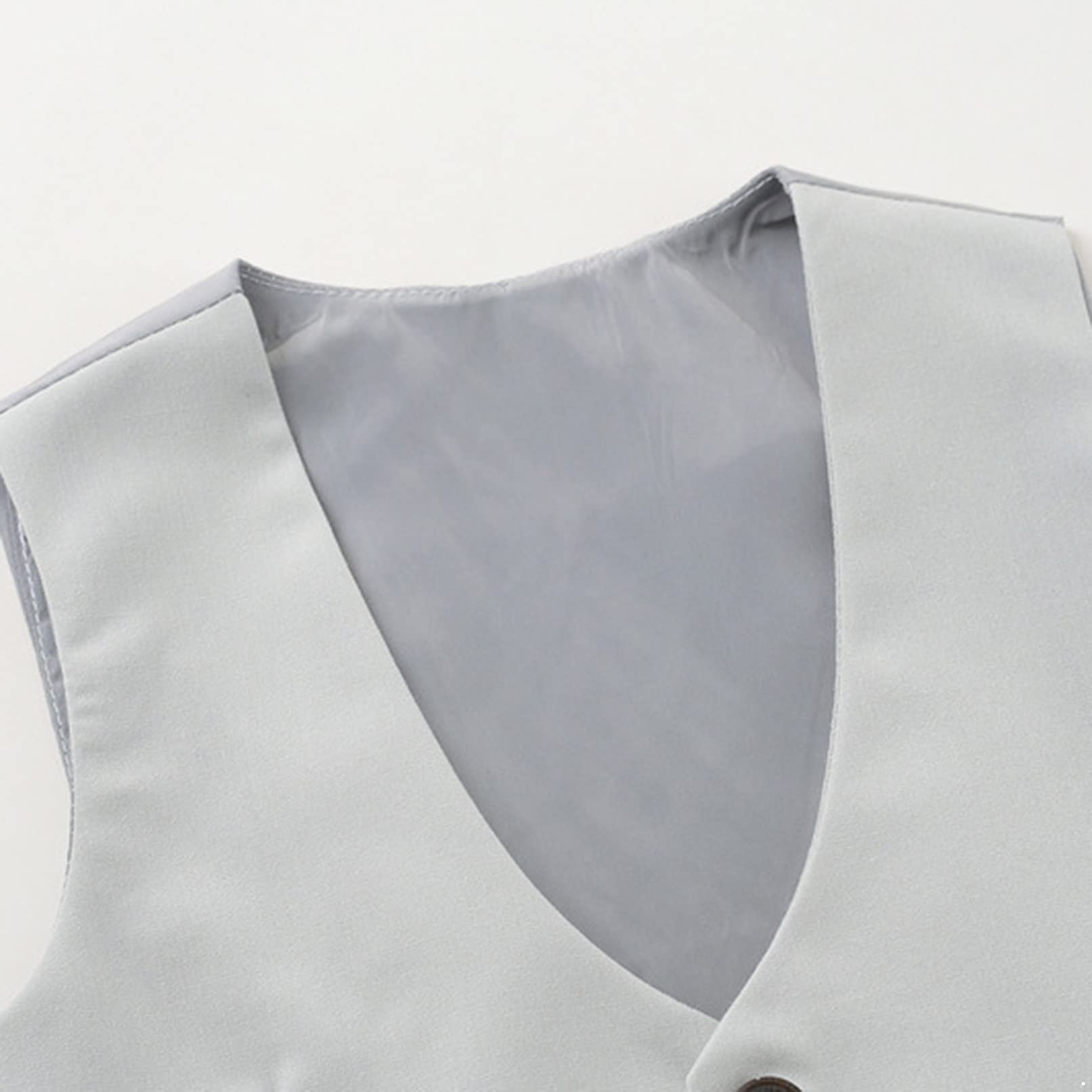 4 Pièces Costume De Baptême Gentleman Enfant Garcon Chemise Blanc +Gilet + Pantalon + Cravate Tenue Formel Smoking Photographie