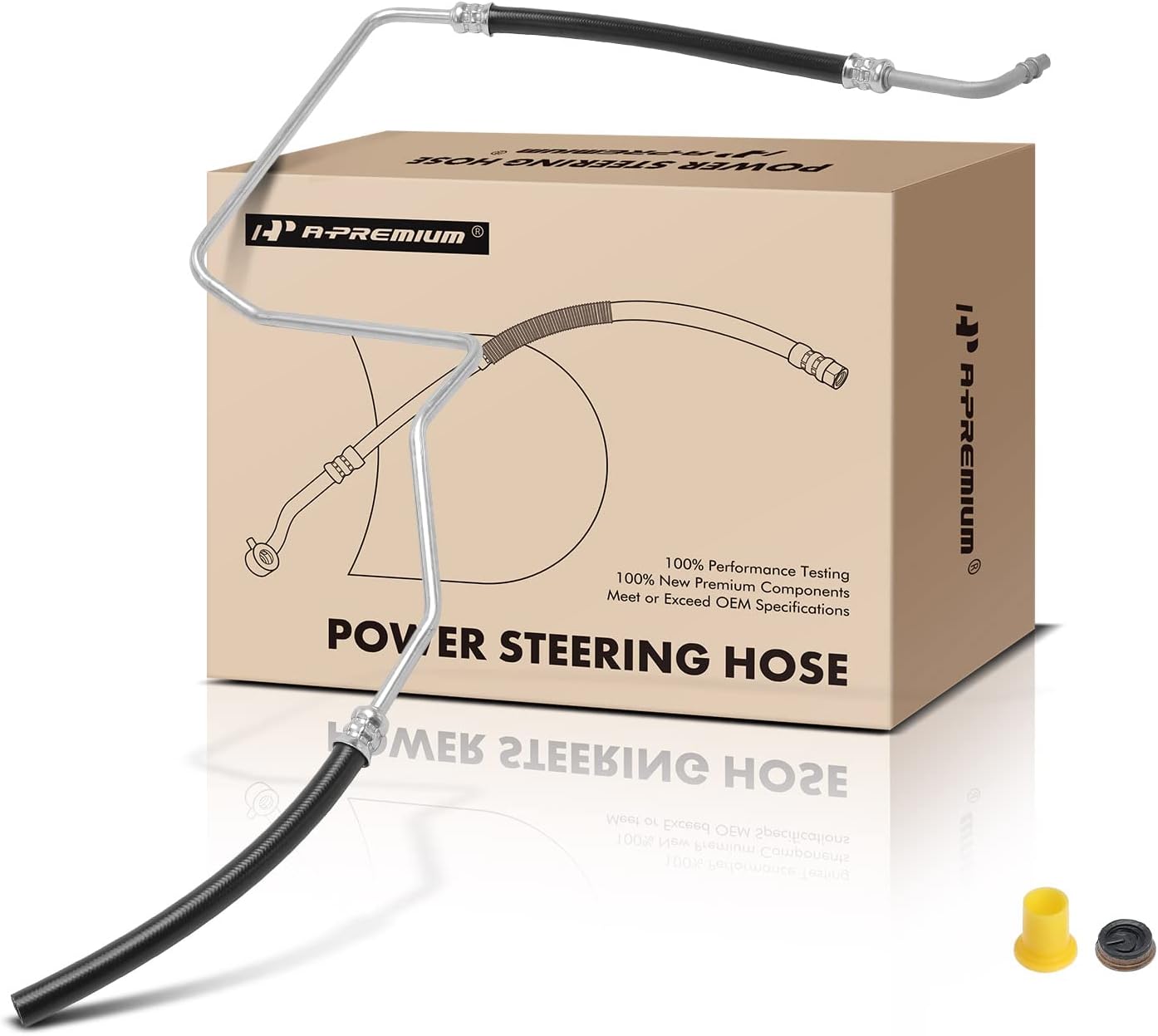 A-Premium Power Steering Hose Return Hose Line Assembly Compatible with Chevrolet Trailblazer, Trailblazer EXT, SSR & GMC Envoy, Envoy XL, Envoy XUV & Isuzu Ascender & Saab 9-7x, Gear To Cooler