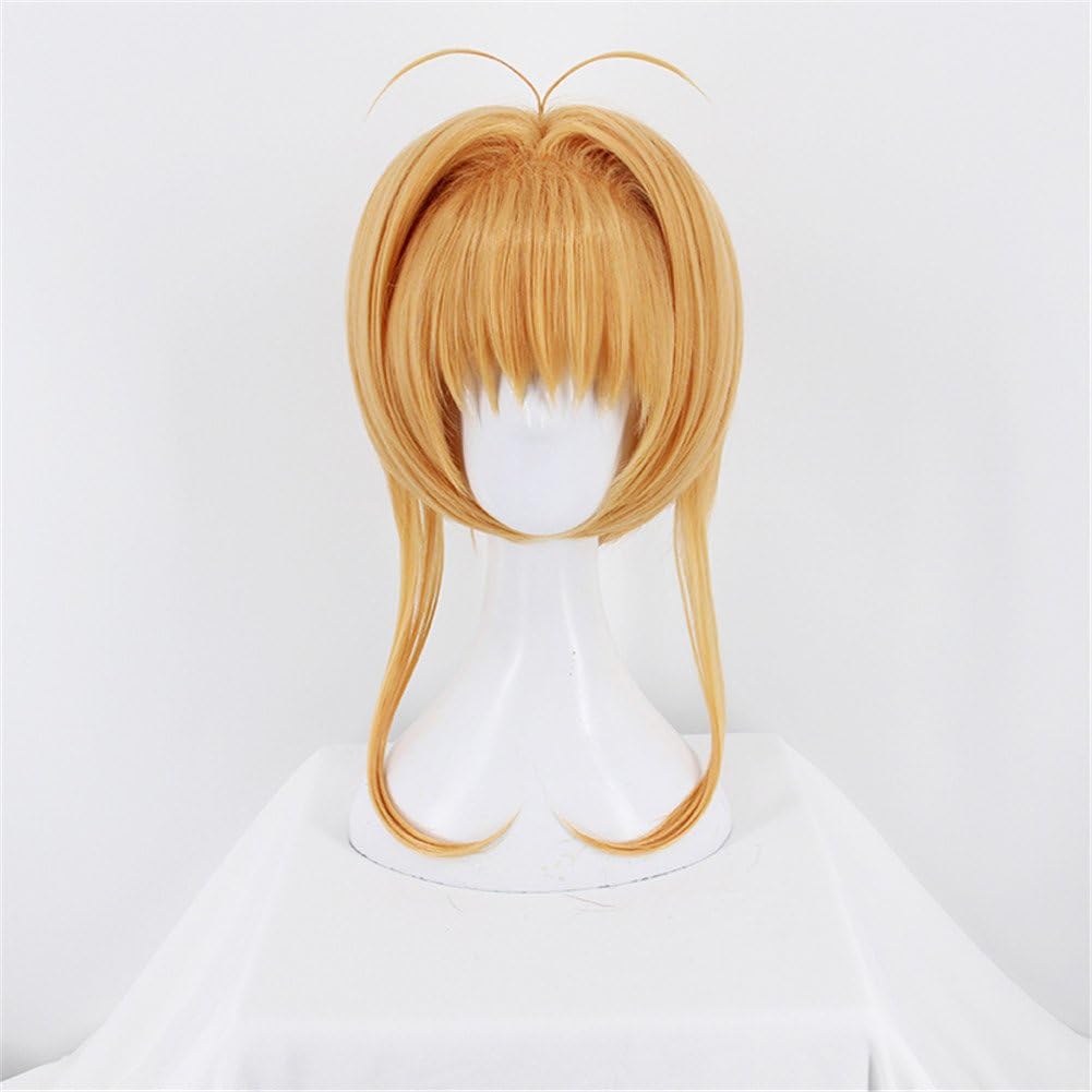 Anime Card Captor Sakura Clear Card Blonde Cosplay Wig Women Girls' Party Wigs