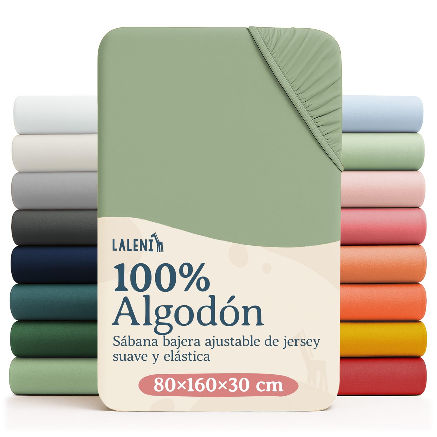 Laleni Sabana Bajera 60to70x120to140x15cm Oeko-Tex - sabanaja Bajera 100% Algodon para Cama de Infantil Set de 2-Ropa de Cama Infantil - para Cuna Bebe Color Moonlight Grey - Gris — view 52