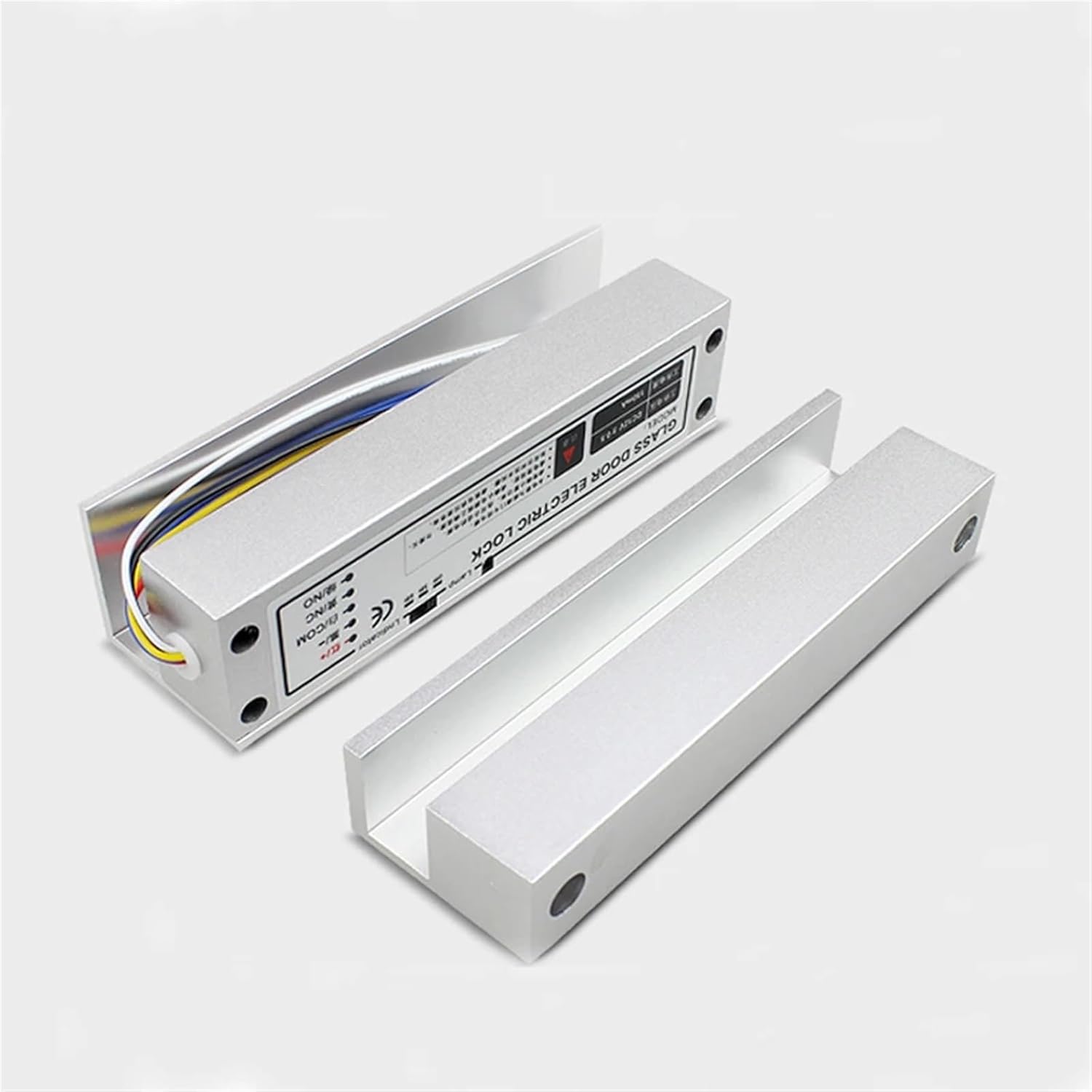 Five Wires Frameless Glass Door Bolt Lock with Delay with Magnetic Single Indicator Light gAccess Control Mortise Lock