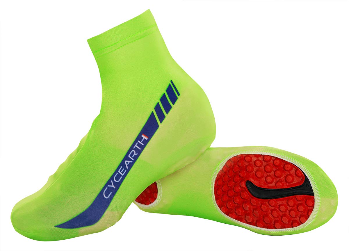 CYCEARTH Professional MTB Cycling Shoe Covers Men Sports Sneaker Racing Bike Cycling Overshoes (Green,Medium)