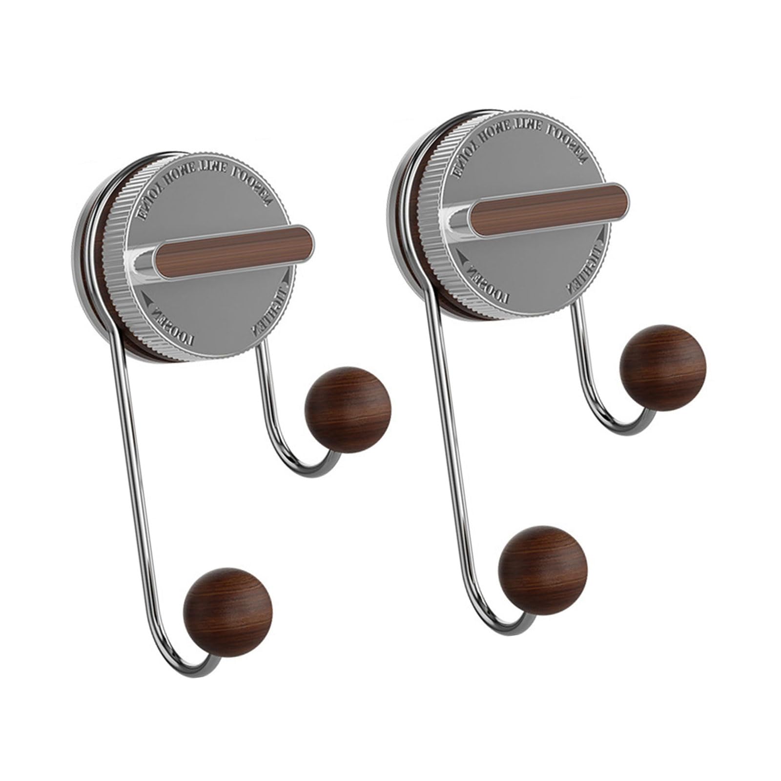 Hsioluted A Dhesive Frees Wall Hooks Double Ball Suction Cup Heavy Duty Hold Bs Hanger For Wood Silicone Bathroom Kitchen Use Damage Frees Wall Hooks