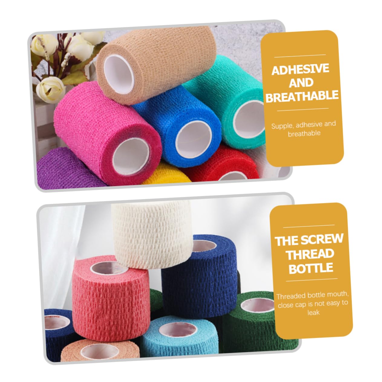 Unomor Muscle Relief Tapes Elastic Athletic Tape Wraps for Injuries Random Color