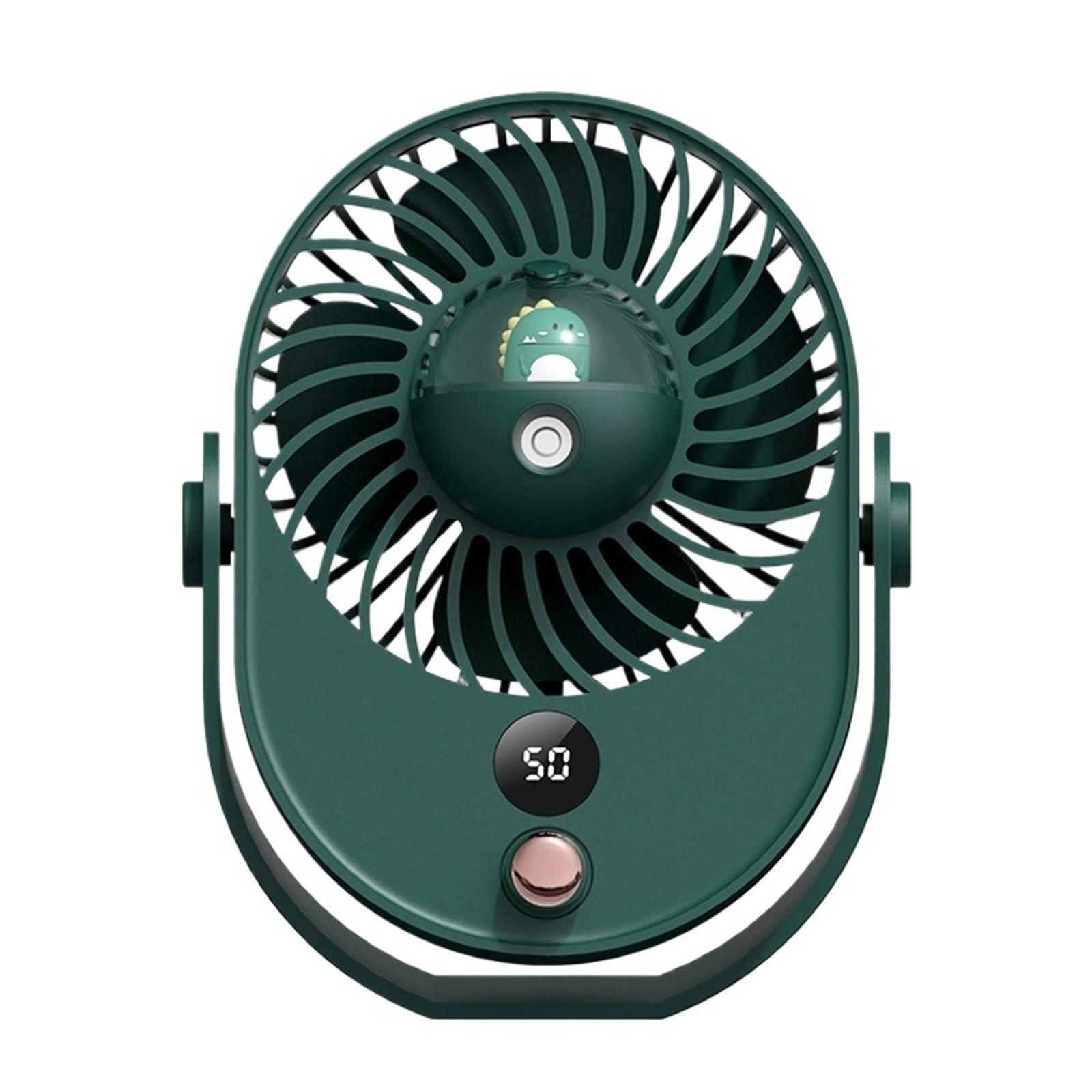 2 In 1 Mini USB Charging Humidifier Air Cooler Fan Home Office Desktop Water Spray Humidify Misting Cooling Fans Airflow Comfort Refreshing Breeze(Green)