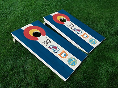 Distressed Colorado 10 Colorado State Flag Cornhole WRAP Set Vinyl Board Decal Baggo Bag Toss Boards * Made in The USA *