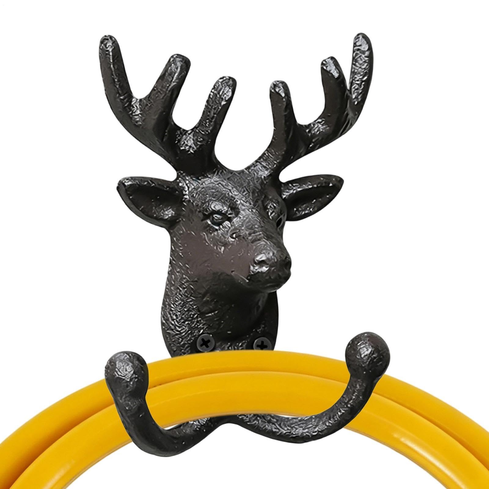 Crochets muraux pour manteaux et clés design cerf en fer intérieur salon