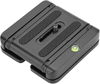 Yuecoom Universal Quick Release Plate, Aluminum Folding Z Flex Tilt Ball Head for Tripod Camera CO with Spirit Level Slide Rail
