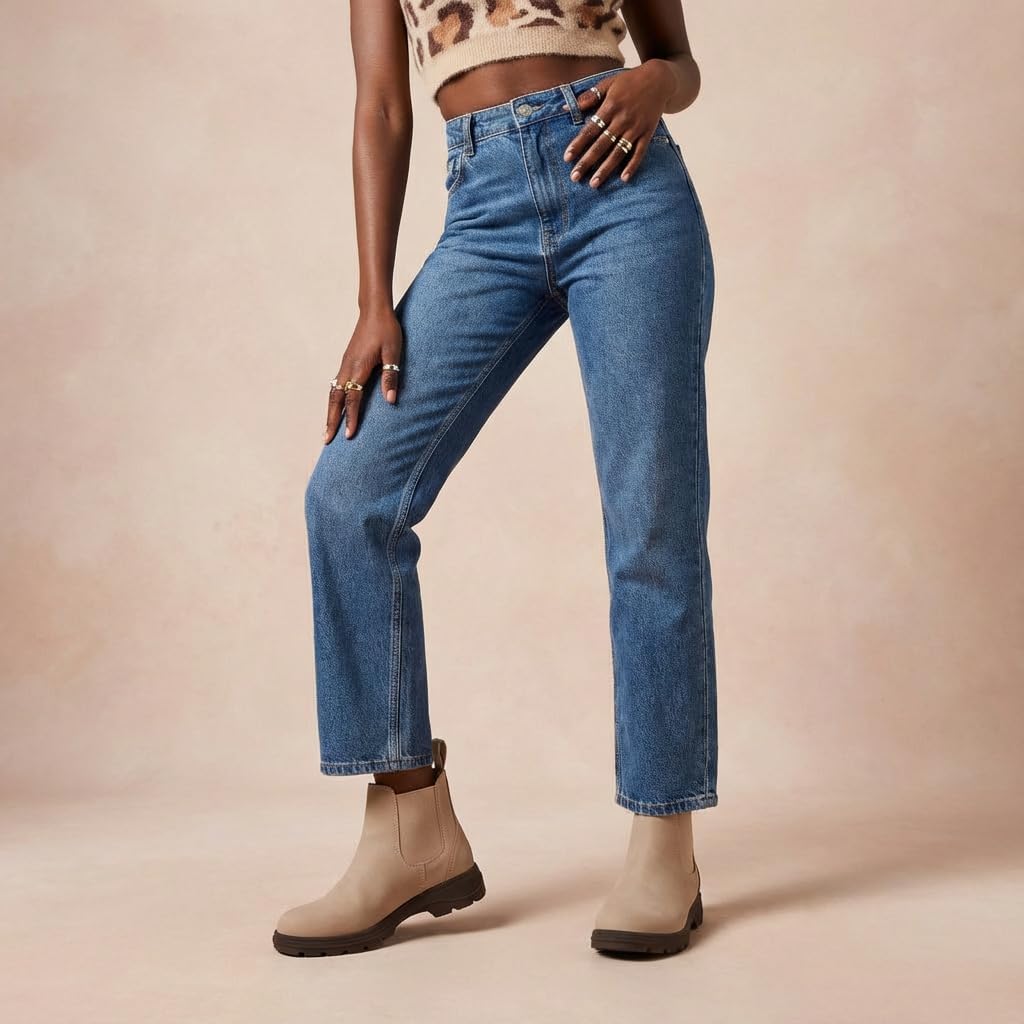 CUSHIONAIRE Women's Britain Chelsea Boots, Soft Vegan Leather, Non-Slip Sole, Memory Foam, Back Pull Tab, Ankle Boots for Women, Wide Widths - Image 8