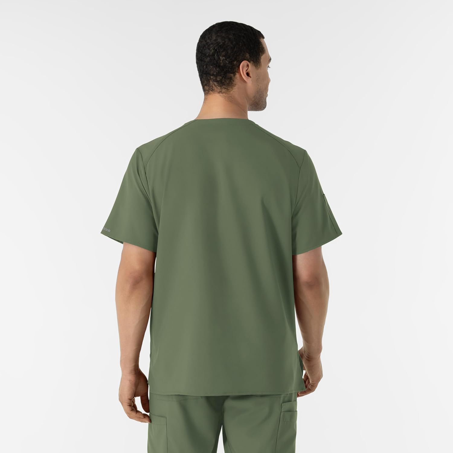 WINK Scrubs for Men, W123, V-Neck Tops with 6 Pockets