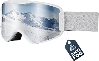 Ski Goggles Over Glasses with HD Lens, 100% UV Protection Snow Snowboard Goggles Anti Fog for Men, Women, Youth