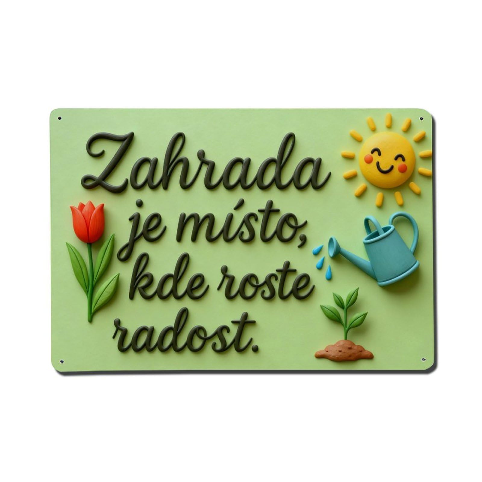 The Garden Is A Place Where Joy Grows Vintage Metal Tin Sign Retro Wall Decor, Bar Garage Cafe Kitchen Home Wall Art Poster Decoration 8x12inches