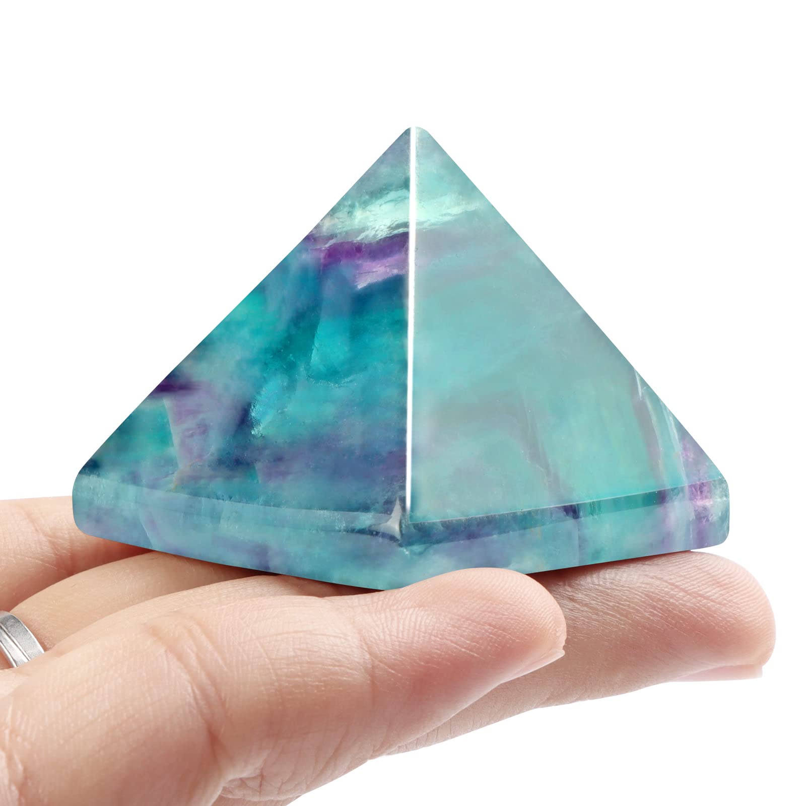 Crystal Pyramid 1.6" Healer Orgone Pyramid for Positive Energy Success Quartz Healing Chakra Stone - Reiki, Chakra, Anti-stress Handmade Spiritual Gift