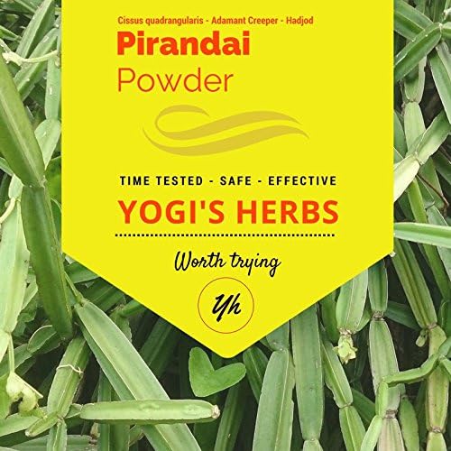 YOGIS HERBS Pirandai Powder-(Adamant Creeper/Cissus Quadrangularis) - 1 Lb Fresh & Pure 16.0 Ounce (Pack Of 1)