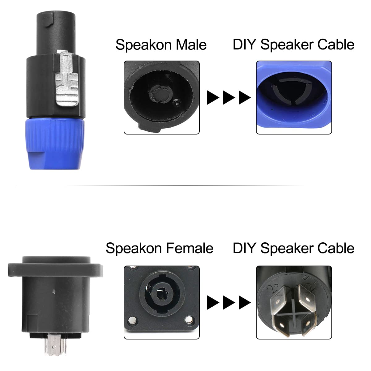 BOXMORE LT 2.5 - 2.5mm2 female luidspreker terminals 2.8mm 4.8mm 6 6 st