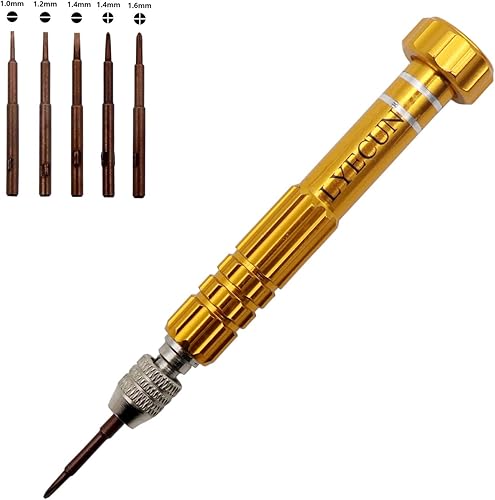 Destornillador multifuncional 5 en 1, destornillador de lentes, destornillador óptico, mini destornillador Phillips para electrónica, lentes,