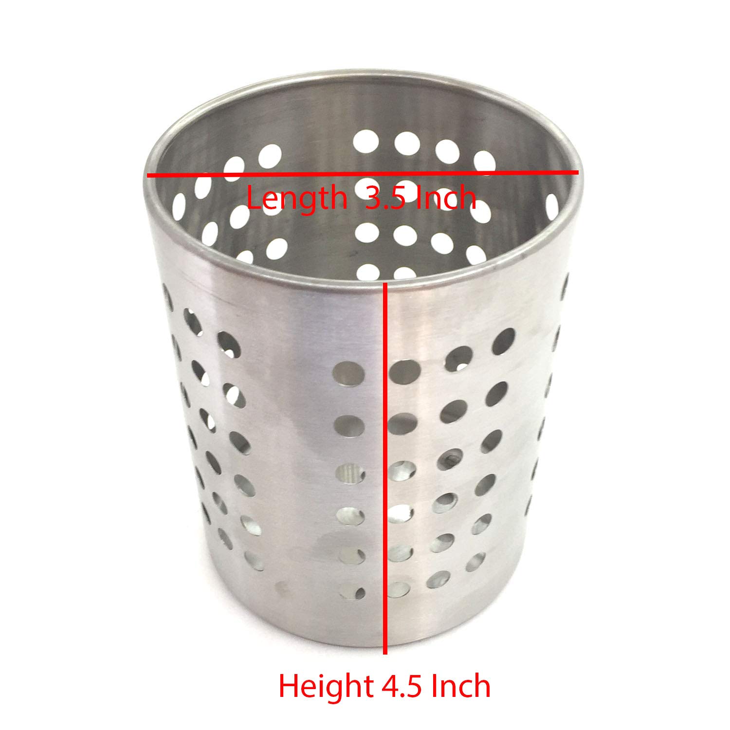 Spoon Holder Stainless Steel Cutlery Holder Pen Brush Stand Kitchen Spoon Dining Table Cutlery Holder Multipurpose Holder Size 4 X 4 X 4.5 Inch