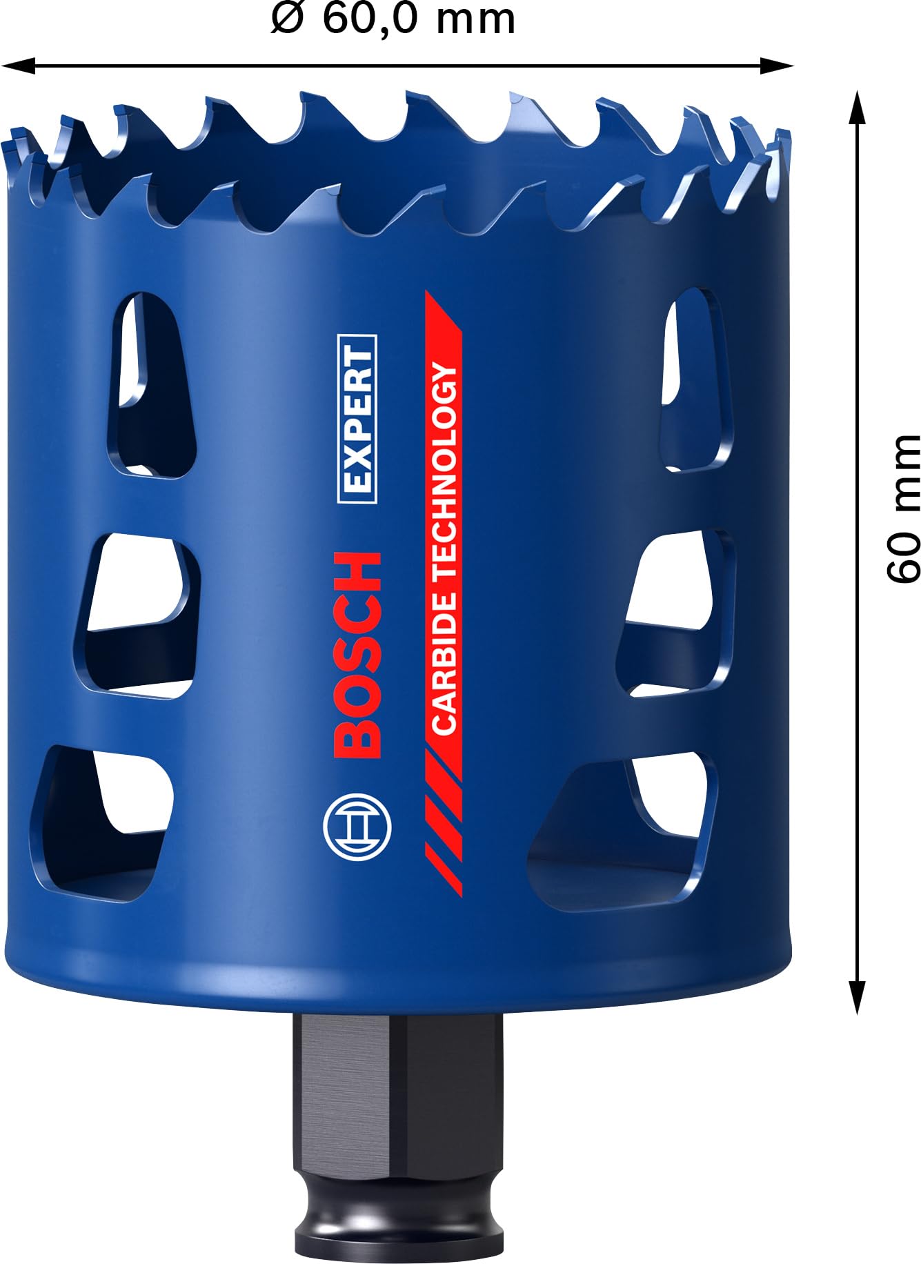 Bosch 1x Sega a tazza EXPERT Multi Material Power Change Plus (per Legno con metallo, Mattone, Ø 60 mm, Professional Accessorio Trapano)