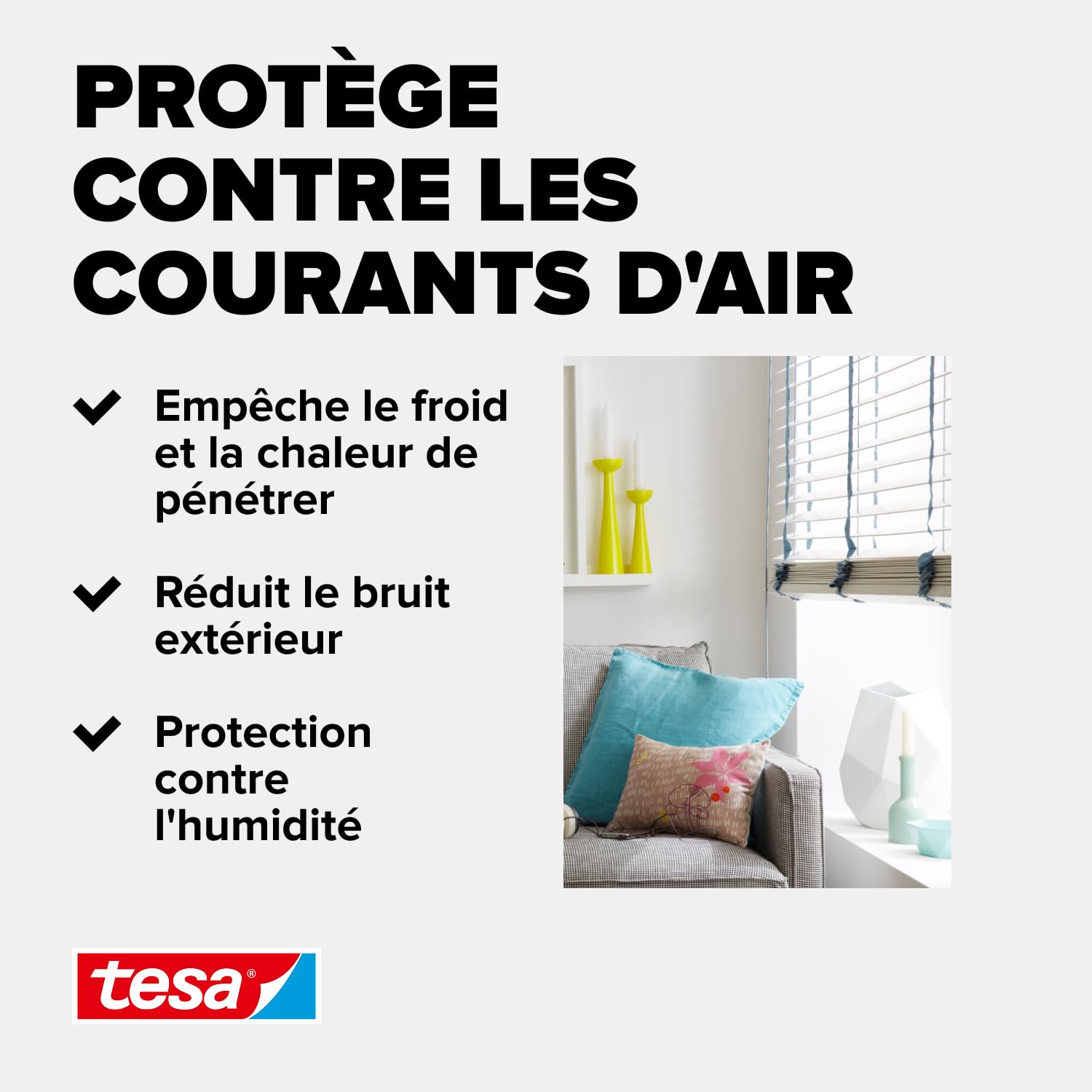 tesa INSULATION Bande d'étanchéité S - Joint en caoutchouc autocollant pour l'isolation des fentes des fenêtres et des portes - Marron - 25 m x 9 mm x 4 mm