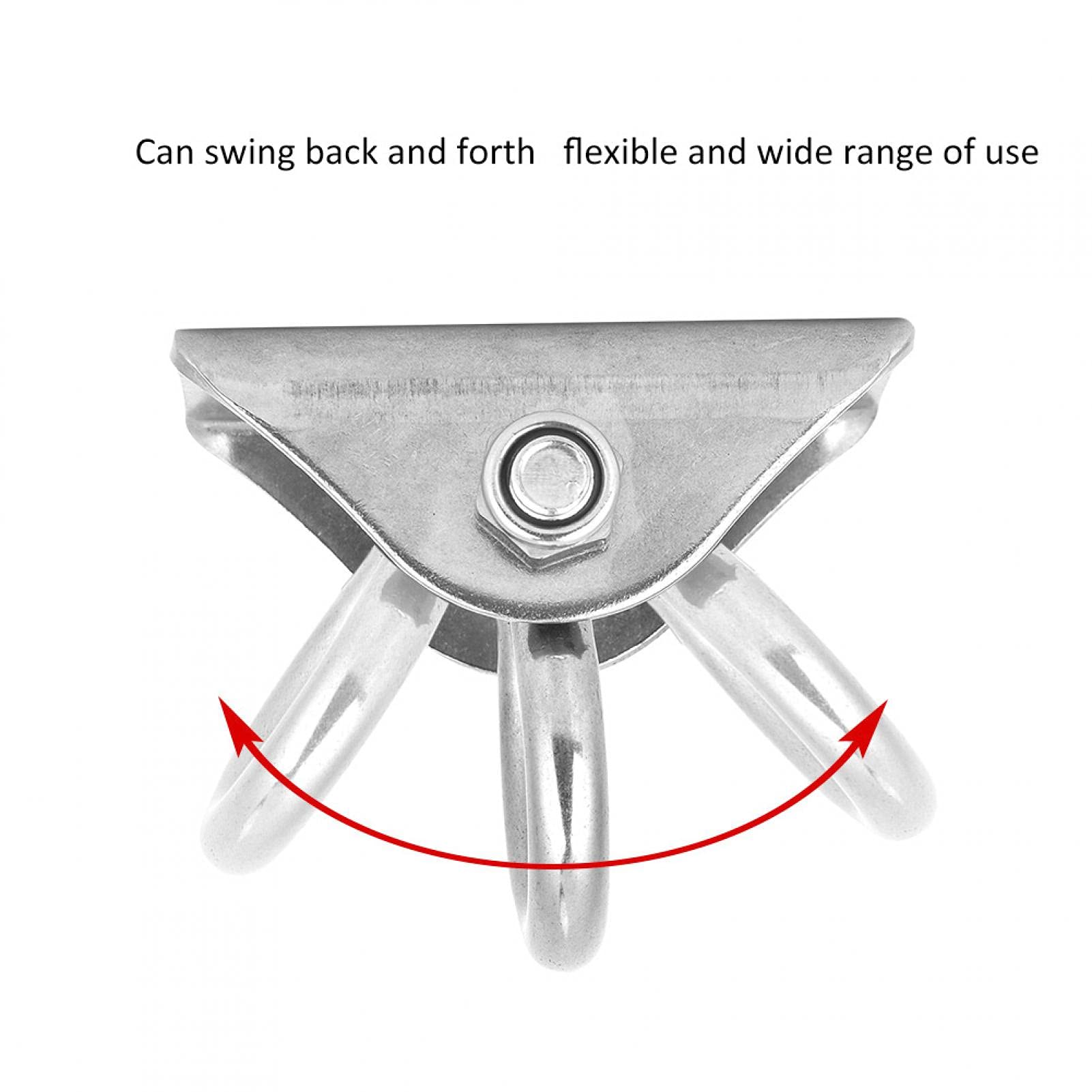 Fyearfly Ganci Soffitto Acciaio Inox, Ganci Altalena con Viti per Portico Dondoli Area Giochi Gym Sacco da Boxe Fune Amache Sedie Sospese Yoga Sospensione Ferramenta con Piastra Fissa