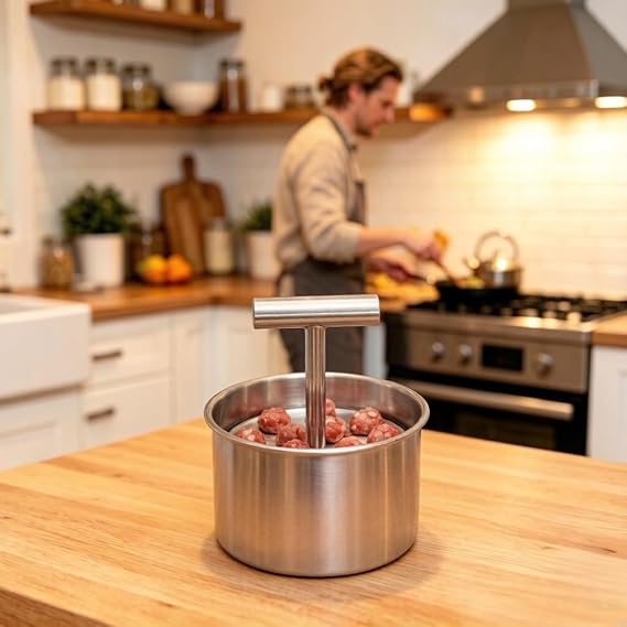 Upgrade 6/12 Ball Manual Meatball Maker Tool, Stainless Steel Meatball Making Mold, Home Cooking Tools for Kitchen (12 Holes)