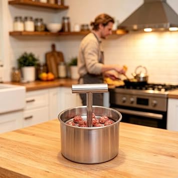 Upgrade 6/12 Ball Manual Meatball Maker Tool, Stainless Steel Meatball Making Mold, Home Cooking Tools for Kitchen (12 Holes)