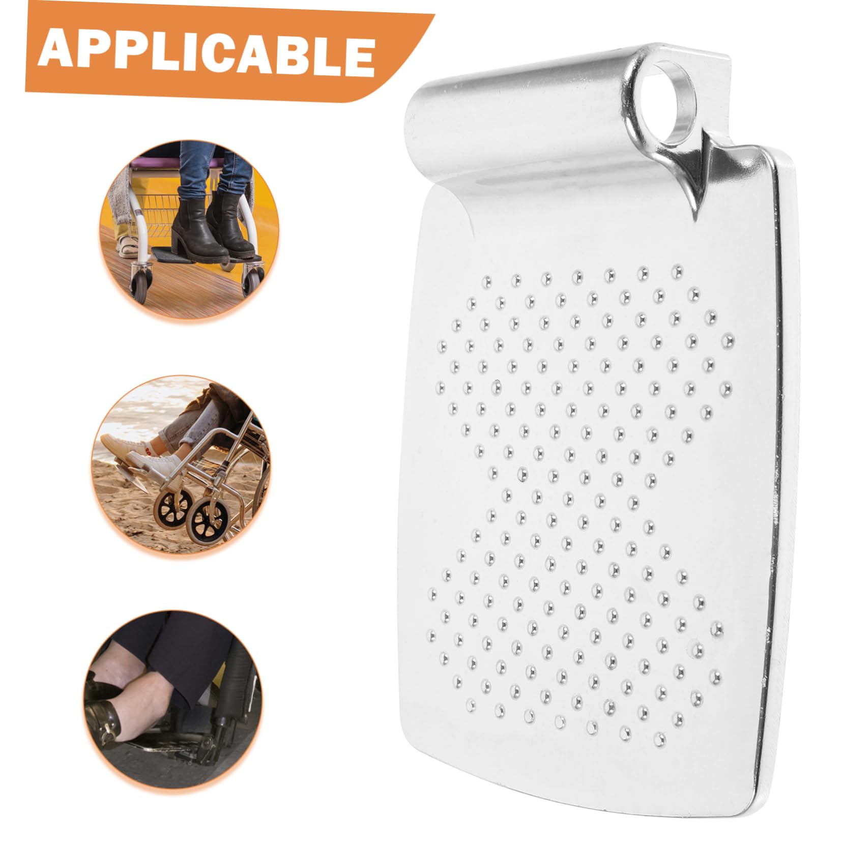 Reposapiés Elevables Aplicables para Silla de Ruedas 2 Piezas, Placa de Aluminio de 7 Pulgadas, Diseño Resistente y Ergonómico, Accesorios para Movilidad y Uso Doméstico, Soporte