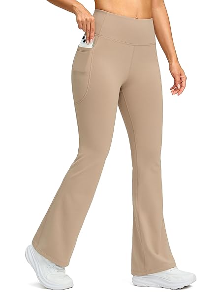 G Gradual Women's Fleece Lined Pants High Waist Winter Thermal Warm Flare Leggings Hiking Yoga Pants Women with Pockets