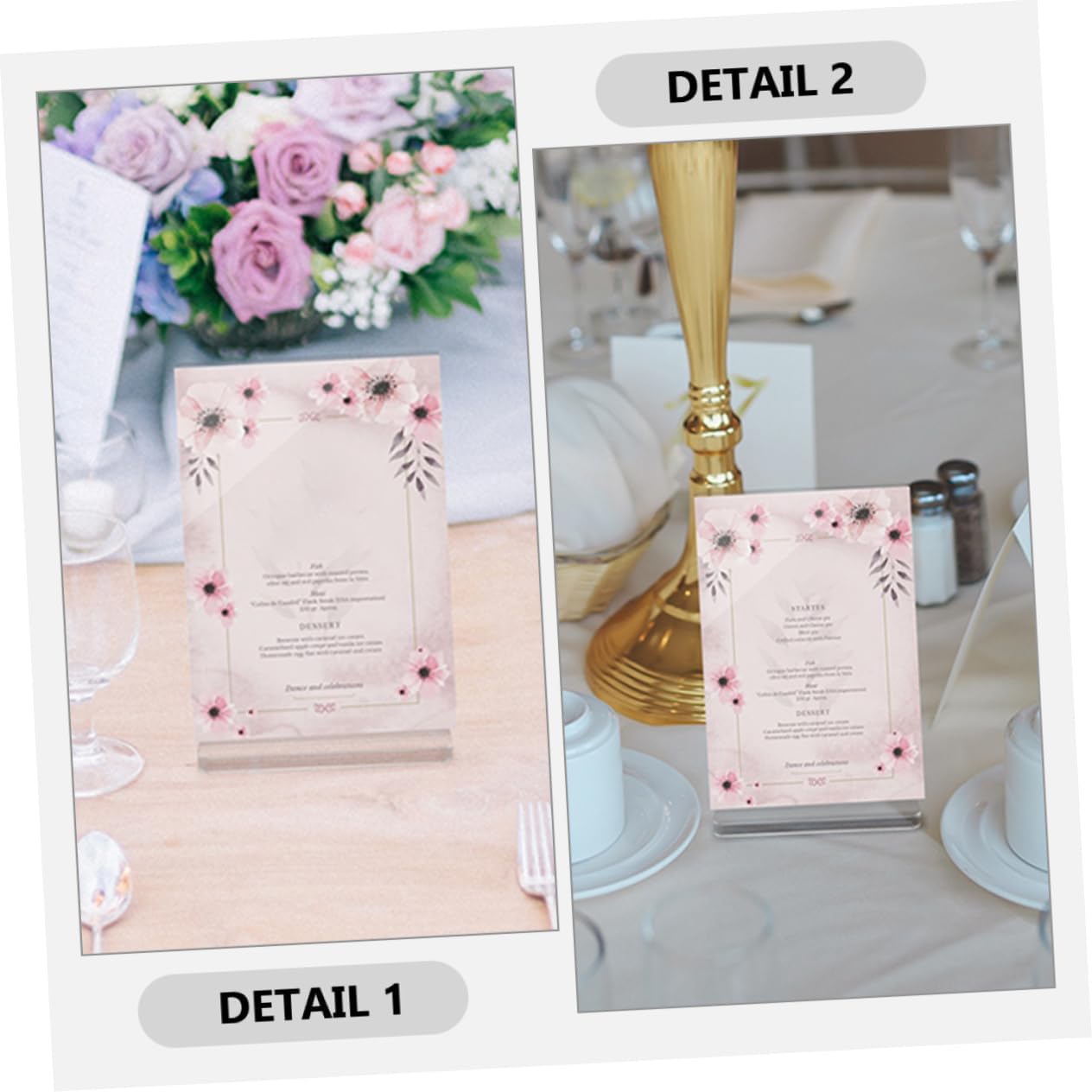 NUOBESTY 10pcs Display Rack Menu for Stand T Shape Sign Holder Tabletop Sign Holder Tabletop Paper Holder Table Sign Holders T Shape Desktop Display Holder Acrylic