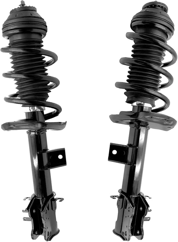 Detroit Axle - 2 Front Struts for Fiat 500, 2012 2013 2014 2015 2016 2017 | Pair Struts with Coil Spring Assembly Replacement Suspension Complete Strut Shock