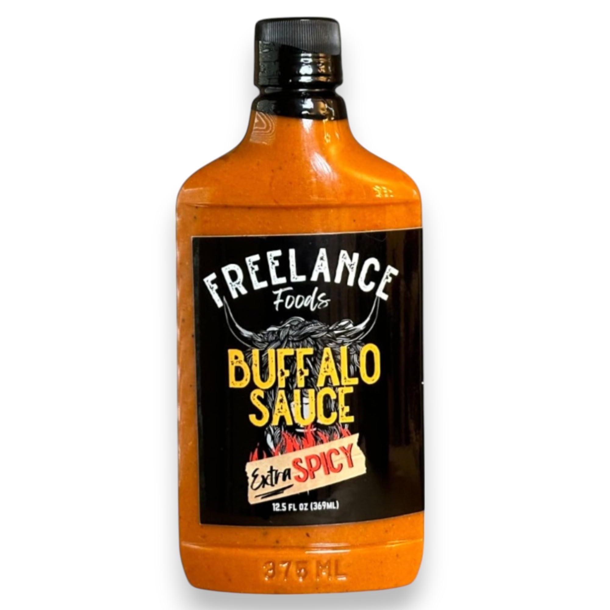 Extra Spicy Buffalo Sauce with Ghost Chili, 12 oz – Bold Heat, Buttery Texture, and Fiery Flavor Perfect for Wings, Dips, Burgers, and More – Freelance Foods