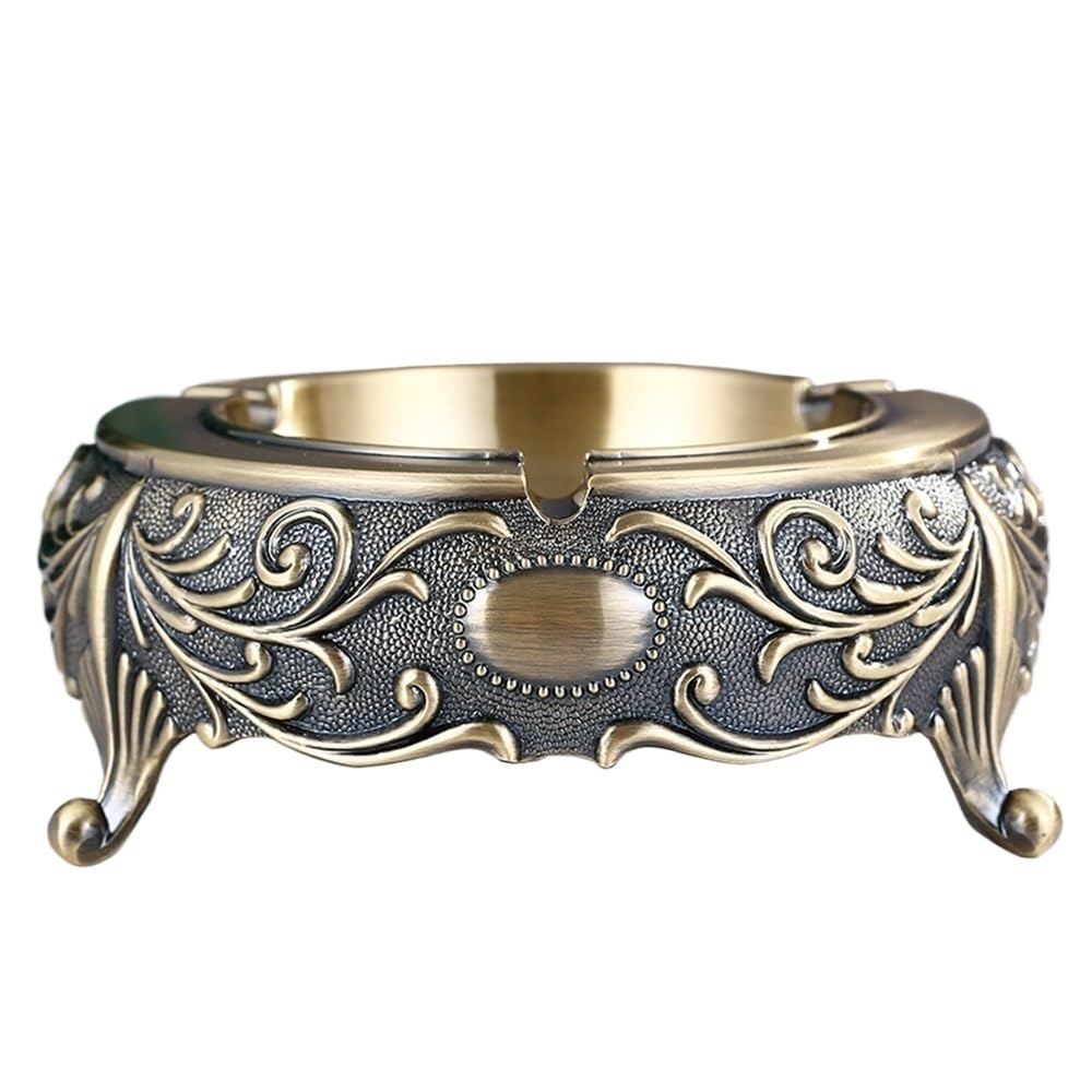 Desk Decor Ashtray Metal Unique Pattern for Office Home Hotel Living Room Desktop Office