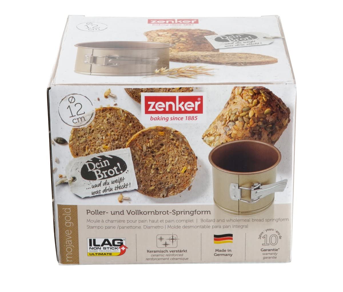 Zenker Pollerbrot-Springform – Runde Brotform als Zubehör zum Backen – 12er Brotbackform mit Antihaftbeschichtung – Backform für selbstgemachtes Brot – Ø 12 x 10 cm (Packung mit 2)
