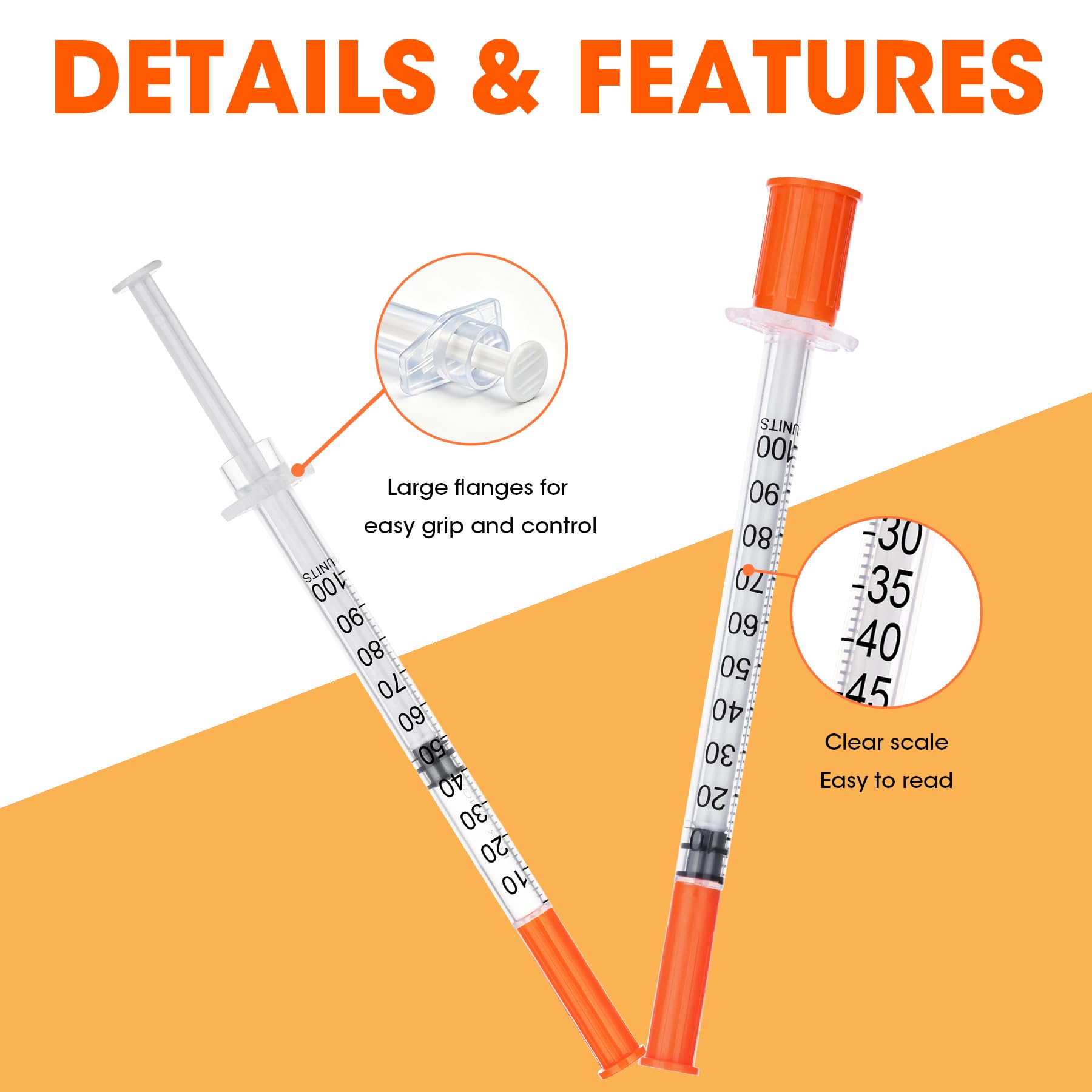 1ml Syringes, 30 Gauge 1/2 Inch (13mm), Pack of 50 — Amazon image 4