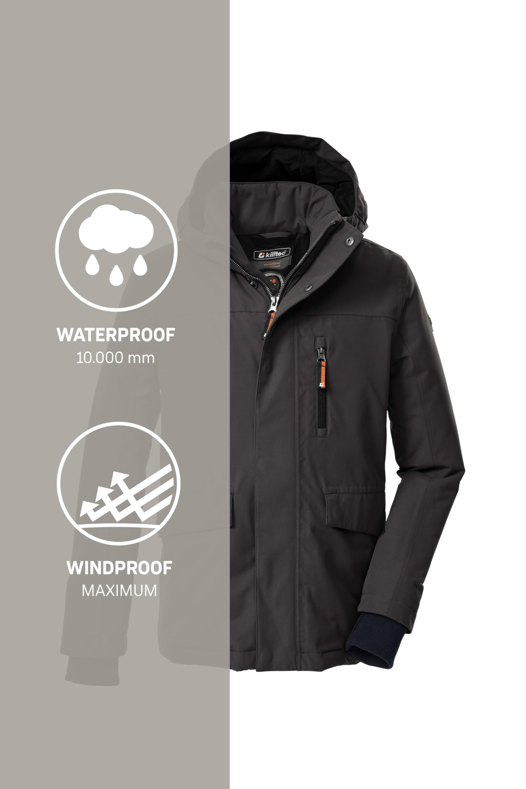 Killtec Kow 233 Bys Jckt Veste outdoor/fonctionnelle avec capuche Garçon
